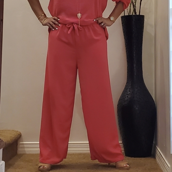 ⭐️FROM FRANCE!⭐️FABULOUS Wide Leg Pant And Tunic Top 2 Piece Set MADE IN FRANCE! - Picture 4 of 15